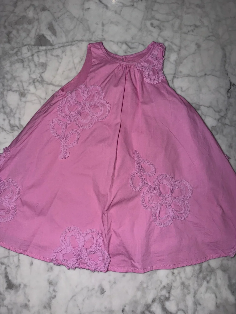 Zara Pink Sleeveless Floral Appliqué Dress 3Y